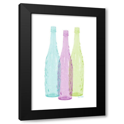 Bottles Tres Black Modern Wood Framed Art Print by Murdock, Ramona