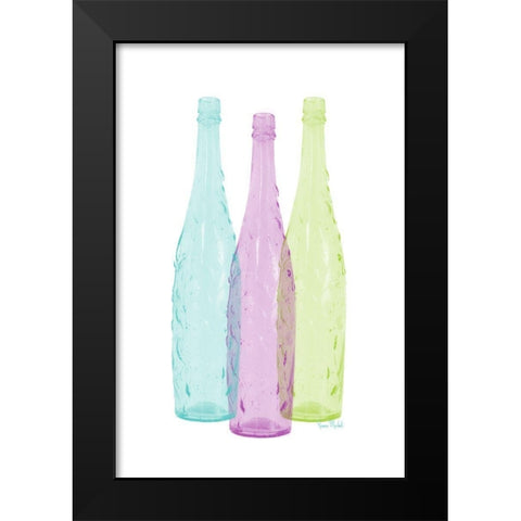 Bottles Tres Black Modern Wood Framed Art Print by Murdock, Ramona