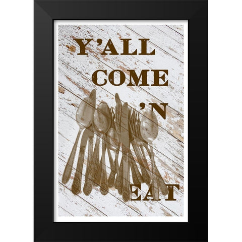 Yall Come N Black Modern Wood Framed Art Print by Murdock, Ramona