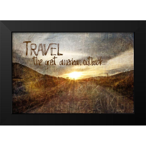 Travel, American Outback Black Modern Wood Framed Art Print by Murdock, Ramona