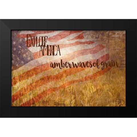 Amber Waves of Grain Black Modern Wood Framed Art Print by Murdock, Ramona