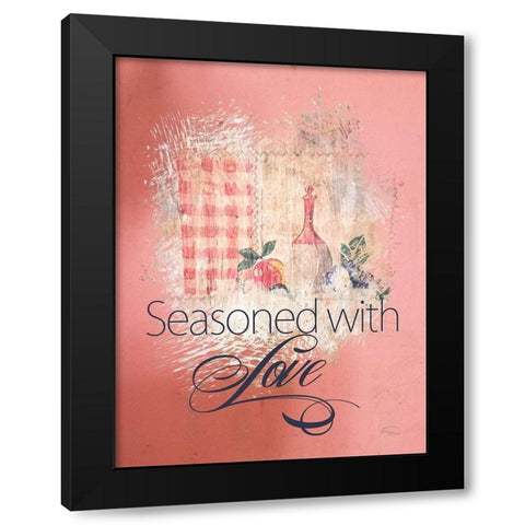 Seasoned with Love Black Modern Wood Framed Art Print by Murdock, Ramona