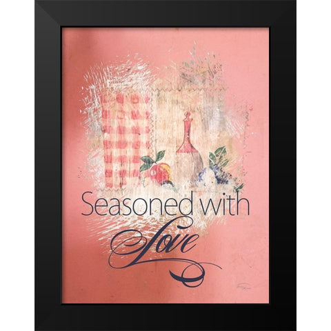 Seasoned with Love Black Modern Wood Framed Art Print by Murdock, Ramona