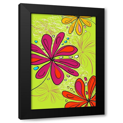 Key Lime Joy Black Modern Wood Framed Art Print with Double Matting by Murdock, Ramona