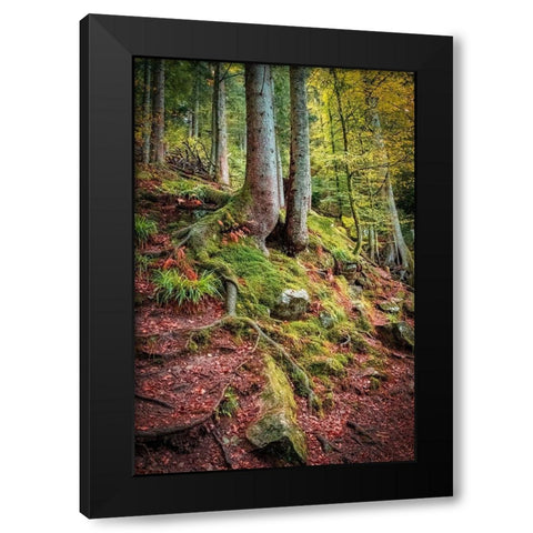 Overseers of the Path Black Modern Wood Framed Art Print with Double Matting by Murdock, Ramona