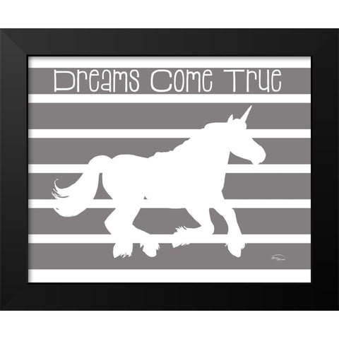 Dreams Come True Black Modern Wood Framed Art Print by Murdock, Ramona