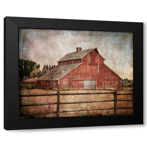 York Road Barn Black Modern Wood Framed Art Print with Double Matting by Murdock, Ramona