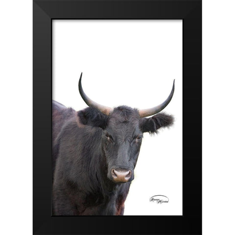 Whatzup Black Modern Wood Framed Art Print by Murdock, Ramona