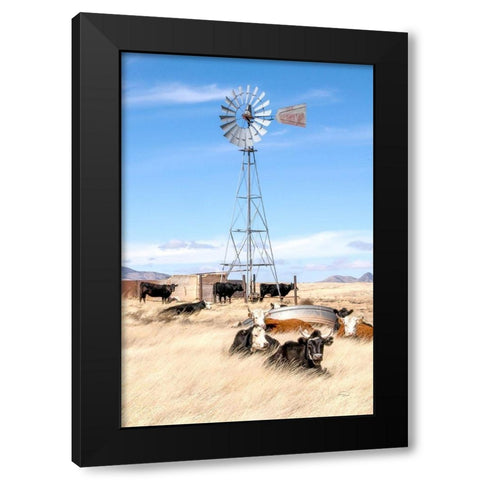 On a Lazy Afternoon Black Modern Wood Framed Art Print with Double Matting by Murdock, Ramona