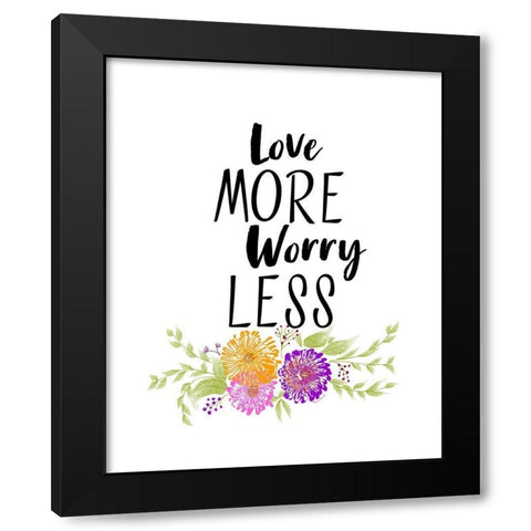 Love More Black Modern Wood Framed Art Print with Double Matting by Murdock, Ramona