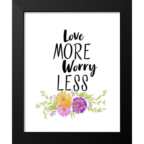 Love More Black Modern Wood Framed Art Print by Murdock, Ramona