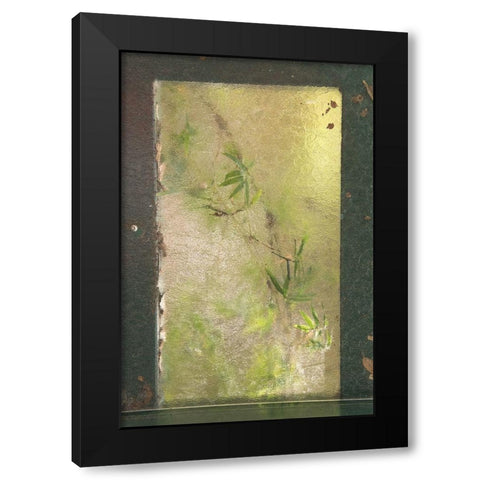 Bamboo Behind Frosted Glass Black Modern Wood Framed Art Print by Murdock, Ramona