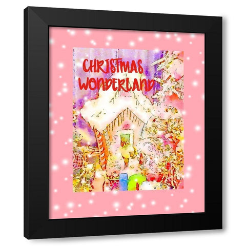Christmas Wonderland Black Modern Wood Framed Art Print with Double Matting by Murdock, Ramona