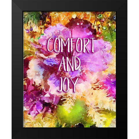 Comfort and Joy Black Modern Wood Framed Art Print by Murdock, Ramona