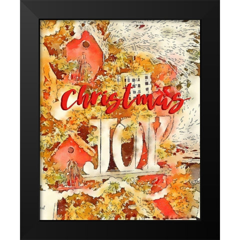 Christmas Joy II Black Modern Wood Framed Art Print by Murdock, Ramona