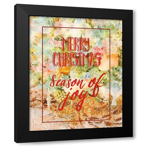 Christmas Season of Joy Black Modern Wood Framed Art Print by Murdock, Ramona