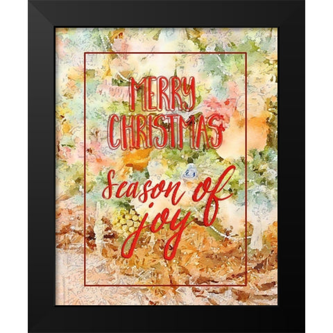 Christmas Season of Joy Black Modern Wood Framed Art Print by Murdock, Ramona