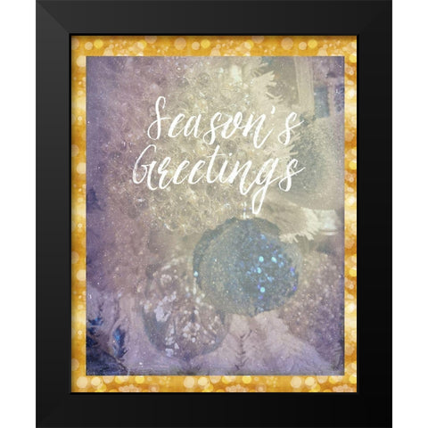 Seasons Greetings Black Modern Wood Framed Art Print by Murdock, Ramona