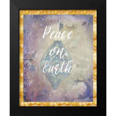 Peace on Earth Black Modern Wood Framed Art Print by Murdock, Ramona