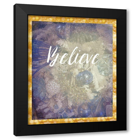 Believe Black Modern Wood Framed Art Print with Double Matting by Murdock, Ramona