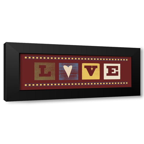 Love Black Modern Wood Framed Art Print with Double Matting by Murdock, Ramona