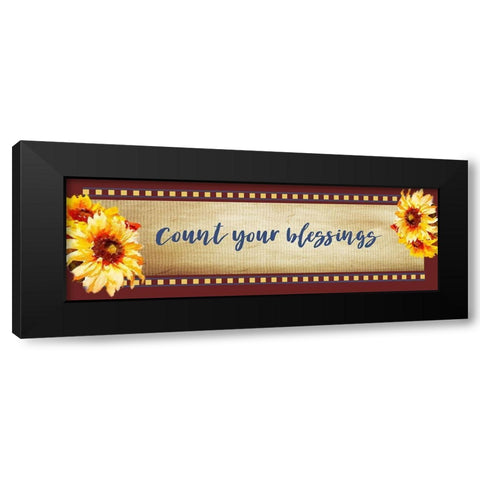 Count Your Blessings Black Modern Wood Framed Art Print by Murdock, Ramona