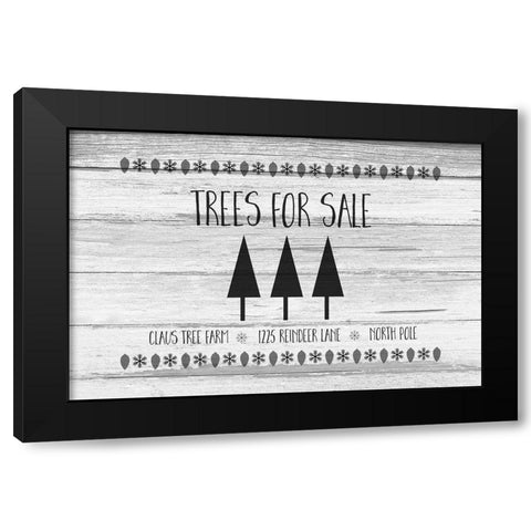Trees for Sale BW Black Modern Wood Framed Art Print with Double Matting by Murdock, Ramona