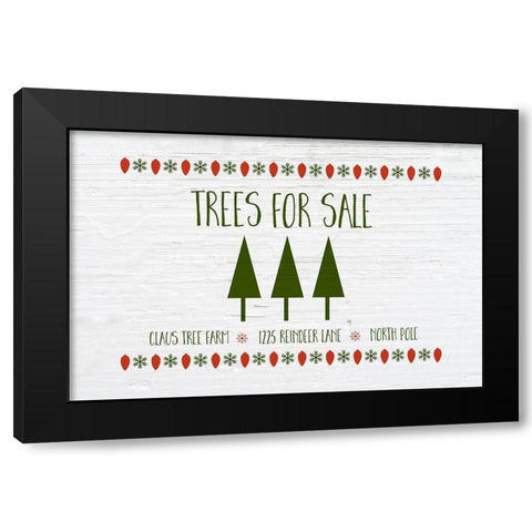 Trees for Sale Black Modern Wood Framed Art Print by Murdock, Ramona