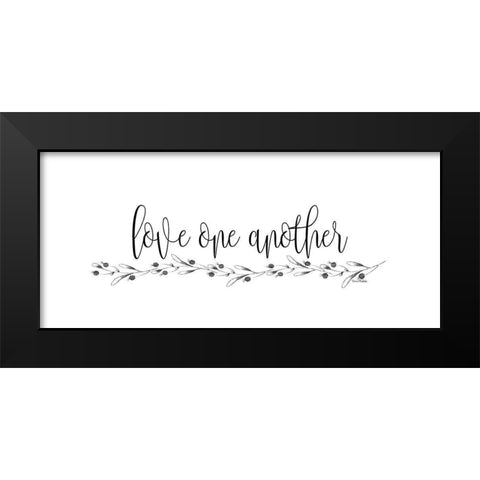 Love One Another Black Modern Wood Framed Art Print by Murdock, Ramona