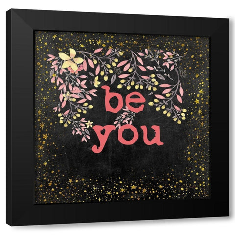 Be You II Black Modern Wood Framed Art Print with Double Matting by Murdock, Ramona