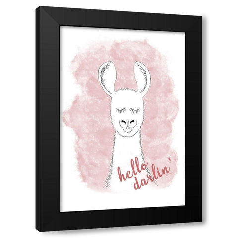 Hello Darlin Black Modern Wood Framed Art Print with Double Matting by Murdock, Ramona