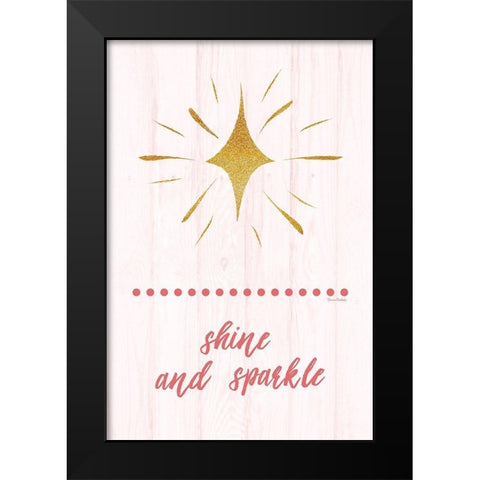 Shine and Sparkle Black Modern Wood Framed Art Print by Murdock, Ramona