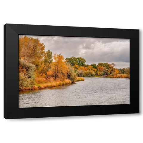 Snake River Autumn III Black Modern Wood Framed Art Print by Murdock, Ramona