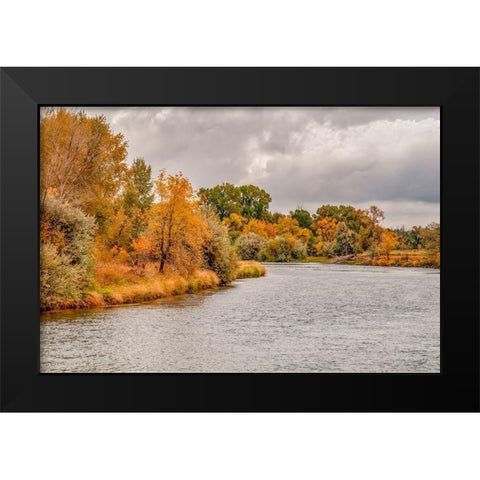 Snake River Autumn III Black Modern Wood Framed Art Print by Murdock, Ramona
