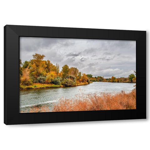 Snake River Autumn V Black Modern Wood Framed Art Print with Double Matting by Murdock, Ramona