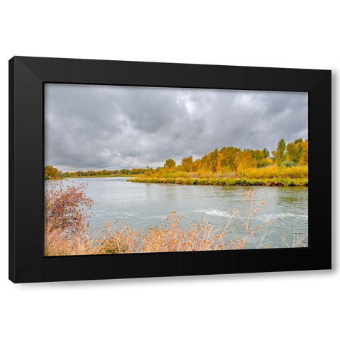 Snake River Autumn VI Black Modern Wood Framed Art Print with Double Matting by Murdock, Ramona