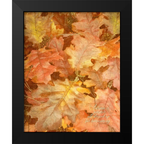 Autumn Dressed Up Black Modern Wood Framed Art Print by Murdock, Ramona