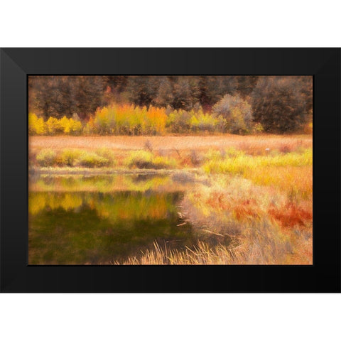 Autumn Pond Black Modern Wood Framed Art Print by Murdock, Ramona
