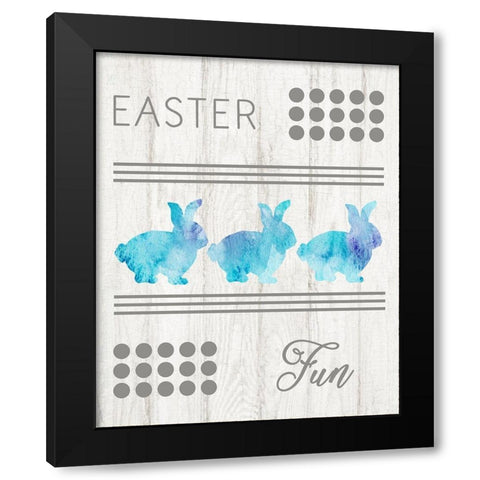 Easter Fun Black Modern Wood Framed Art Print with Double Matting by Murdock, Ramona