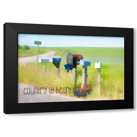 Country at Heart Black Modern Wood Framed Art Print by Murdock, Ramona