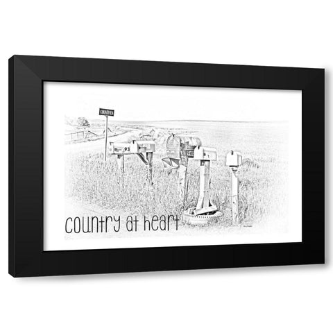 Country at Heart Black Modern Wood Framed Art Print by Murdock, Ramona