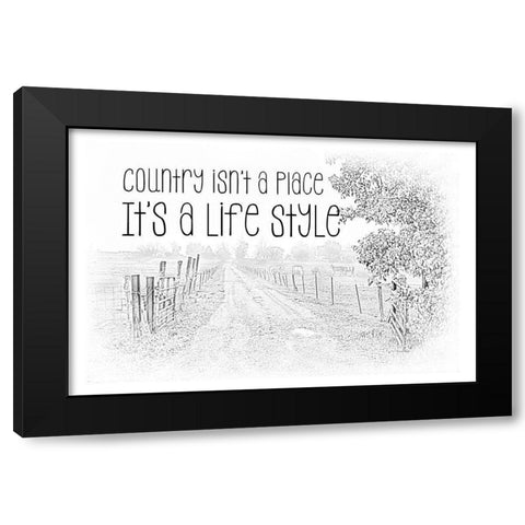 Country Style Black Modern Wood Framed Art Print with Double Matting by Murdock, Ramona
