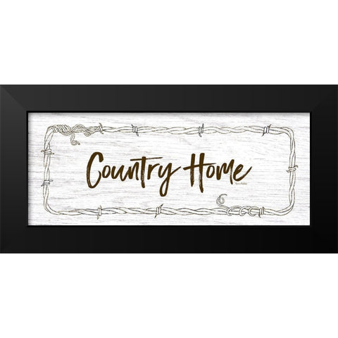 Country Home Black Modern Wood Framed Art Print by Murdock, Ramona