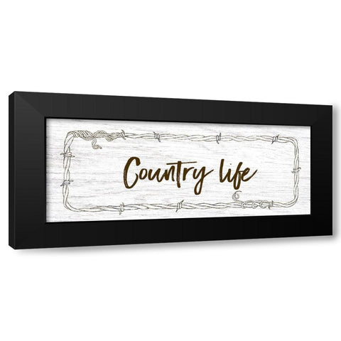 Country Life Black Modern Wood Framed Art Print with Double Matting by Murdock, Ramona