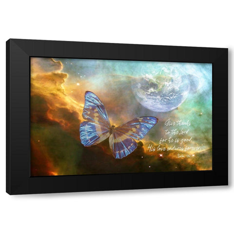 Give Thanks Black Modern Wood Framed Art Print by Murdock, Ramona