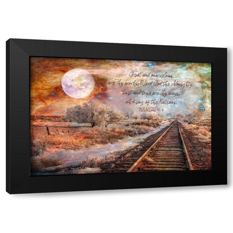 Marvelous Are Thy Works Black Modern Wood Framed Art Print with Double Matting by Murdock, Ramona