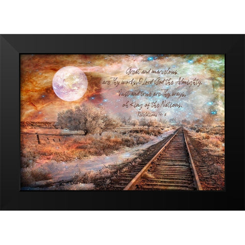 Marvelous Are Thy Works Black Modern Wood Framed Art Print by Murdock, Ramona