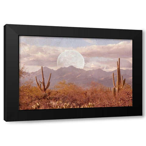 Moonrise Over The Mountain Black Modern Wood Framed Art Print with Double Matting by Murdock, Ramona