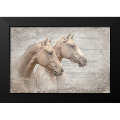 Looking Forward Textured Black Modern Wood Framed Art Print by Murdock, Ramona