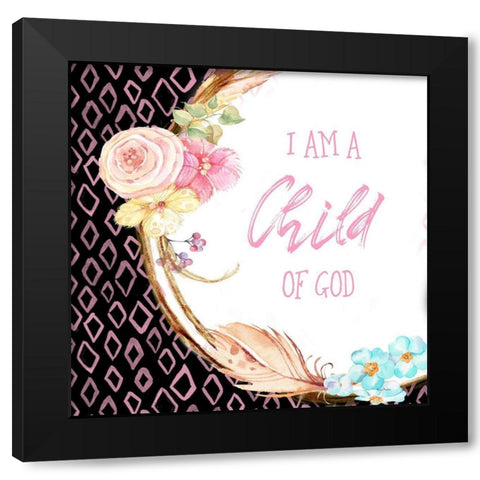 Child of God Black Modern Wood Framed Art Print by Murdock, Ramona
